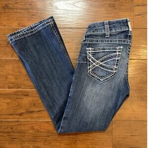 Ariat Women’s Bootcut Jeans Size 27 Short Medium Wash Western Riding Denim